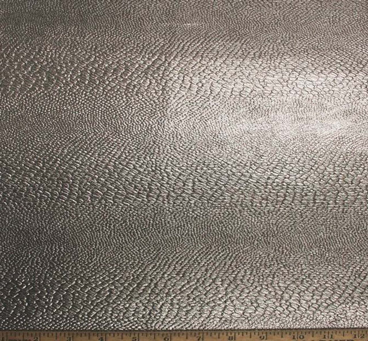 1 Yard Fukuro Jacquard with Gun Metallic Foil Snake Black Metallic Fabric 52/54 Inches Wide